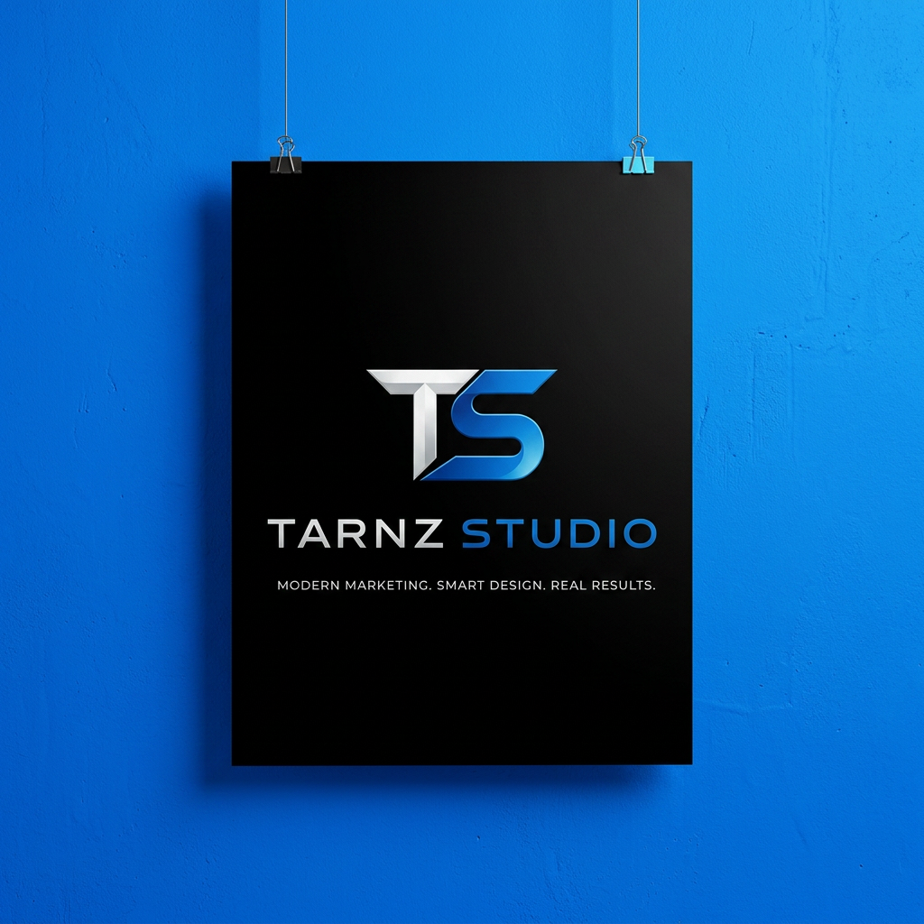 Posters mockup with Tarnz Studio branding